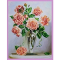 Набор для вышивания бисером КАРТИНЫ БИСЕРОМ "Розы на мраморном столике"